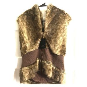 Radzoli faux fur vest brand new with tags